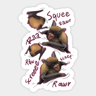 Little Friend goes RAWR,  screech, sQUEEE Sticker